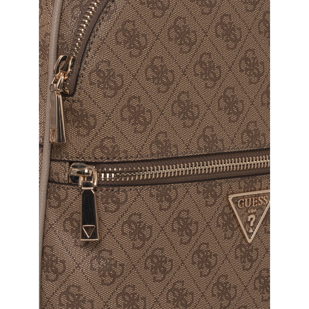 Guess Stijlvolle Rugzak met Verstelbare Banden Beige Dames