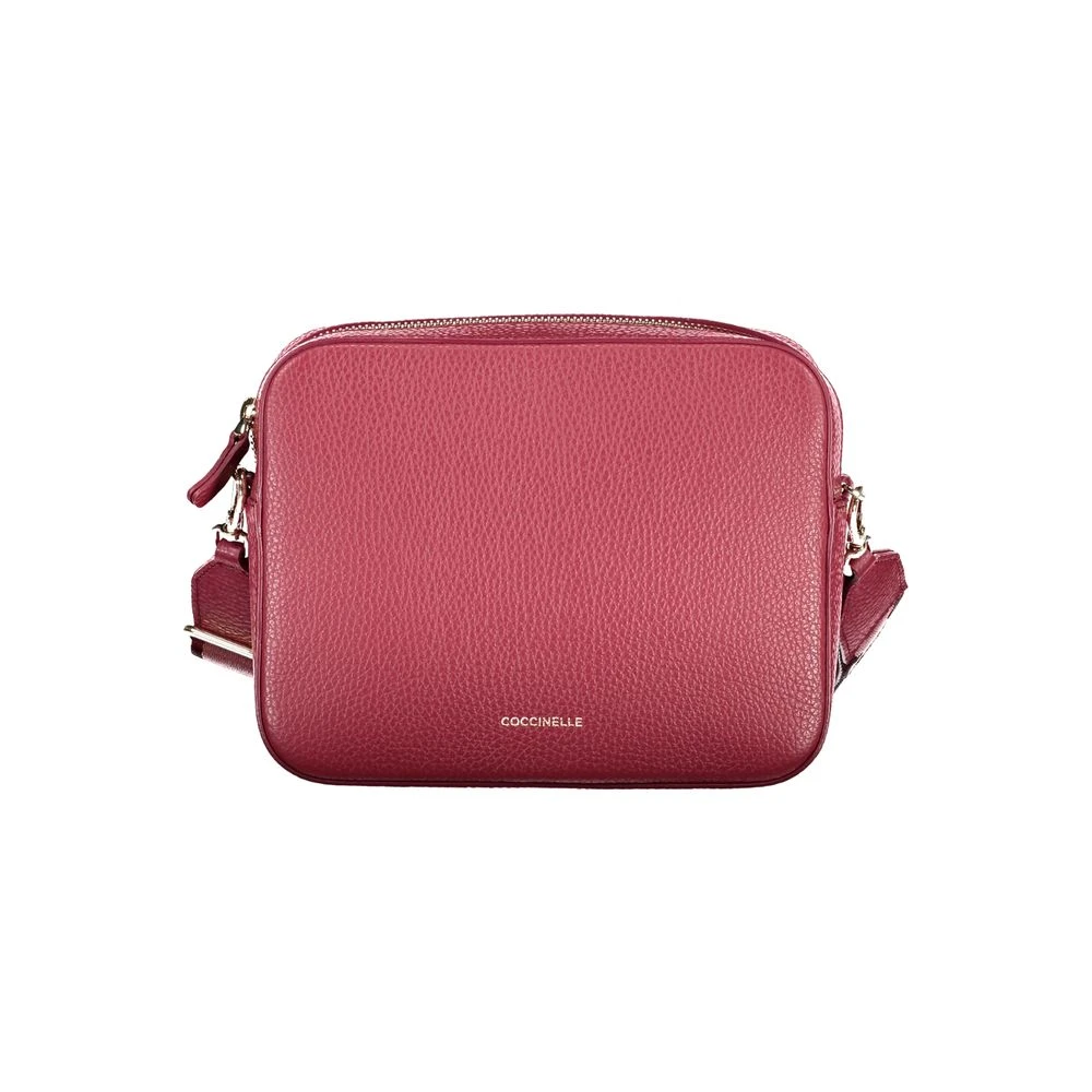 Coccinelle Rode Leren Schoudertas met Verstelbare Band Red Dames