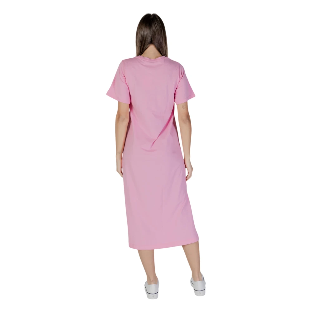b.Young Katoenen Dames Lente Zomer Jurk Collectie Pink Dames