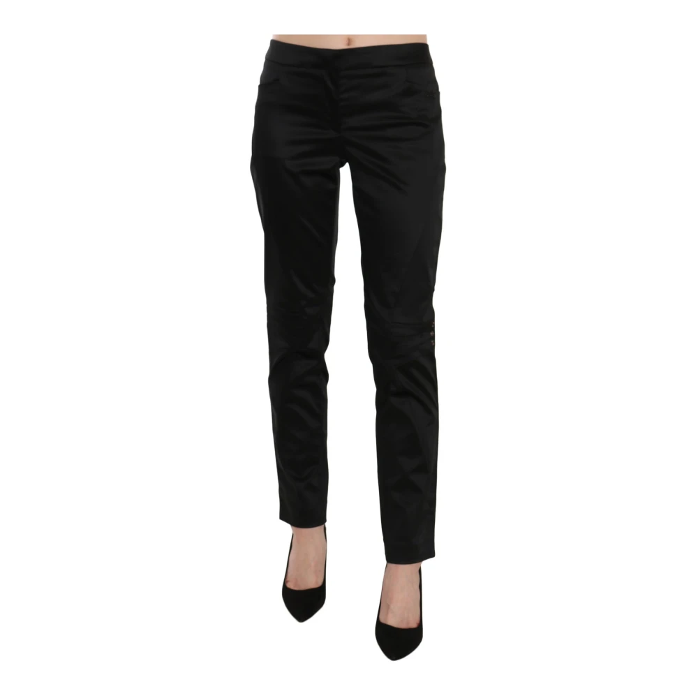 Exte , Slim-Fit Trousers, Female, Black, M, Mid Waist Skinny Dress Formal Trouser