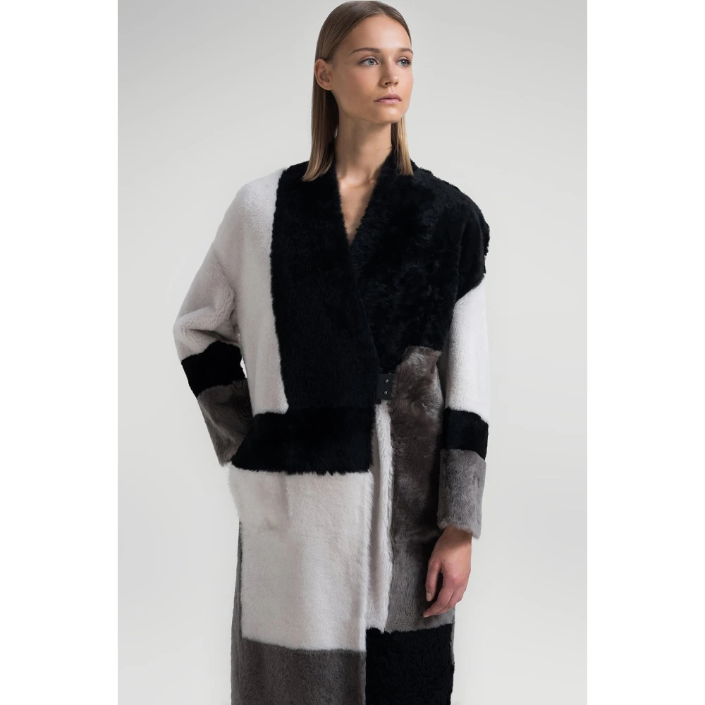 Vespucci by VSP Multicolor Shearling Jas Multicolor Dames