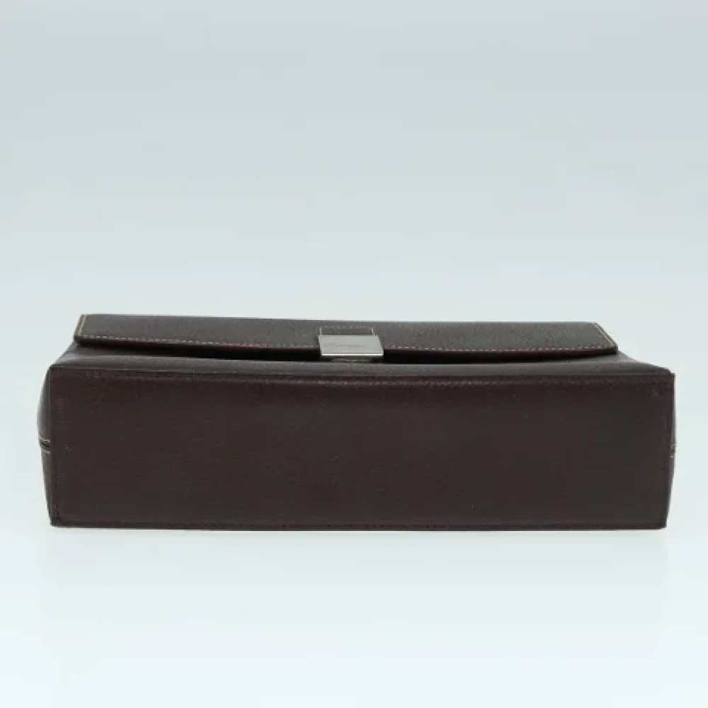 Burberry Vintage Pre-owned Leather clutches Brown Dames