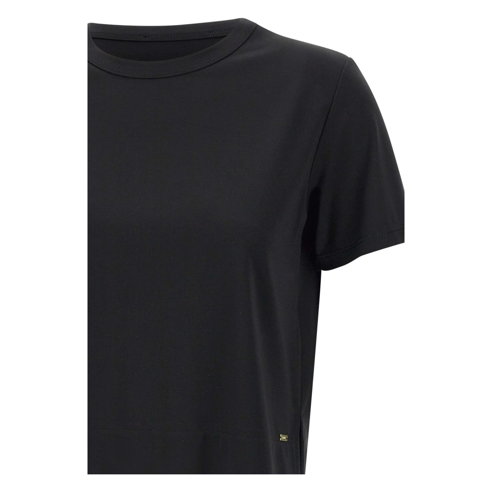 Kaos Zwart T-shirt met Gouden Logo Black Dames
