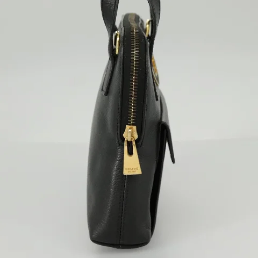 Celine Vintage Pre-owned Leather handbags Black Dames