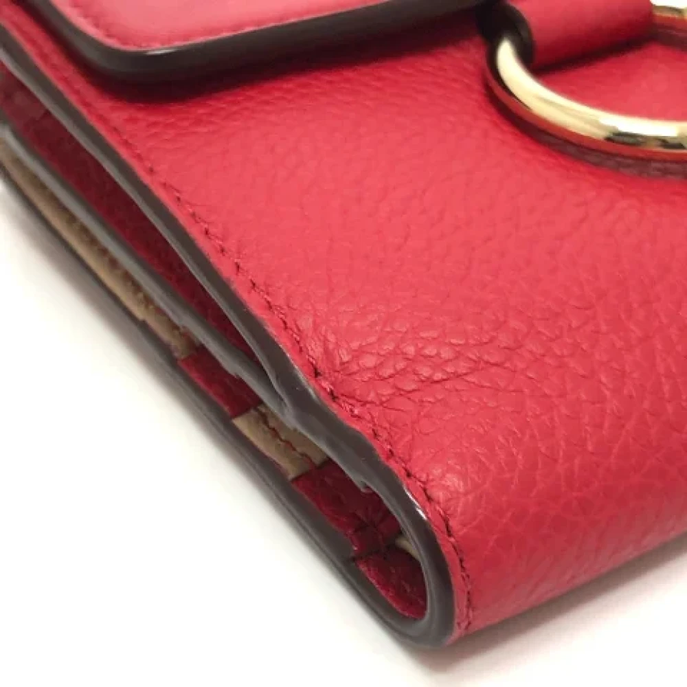 Chloé Pre-owned Leather wallets Red Dames