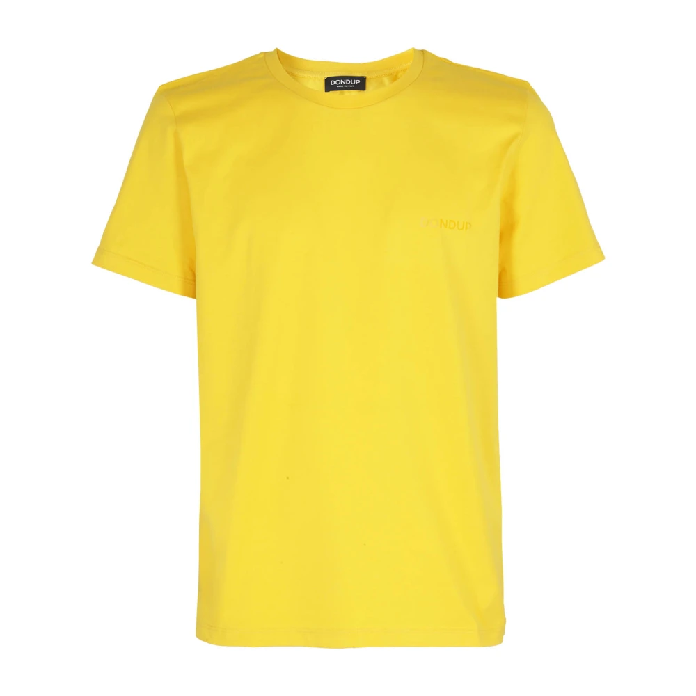 Dondup Katoen Logo Print T-Shirt Yellow Heren