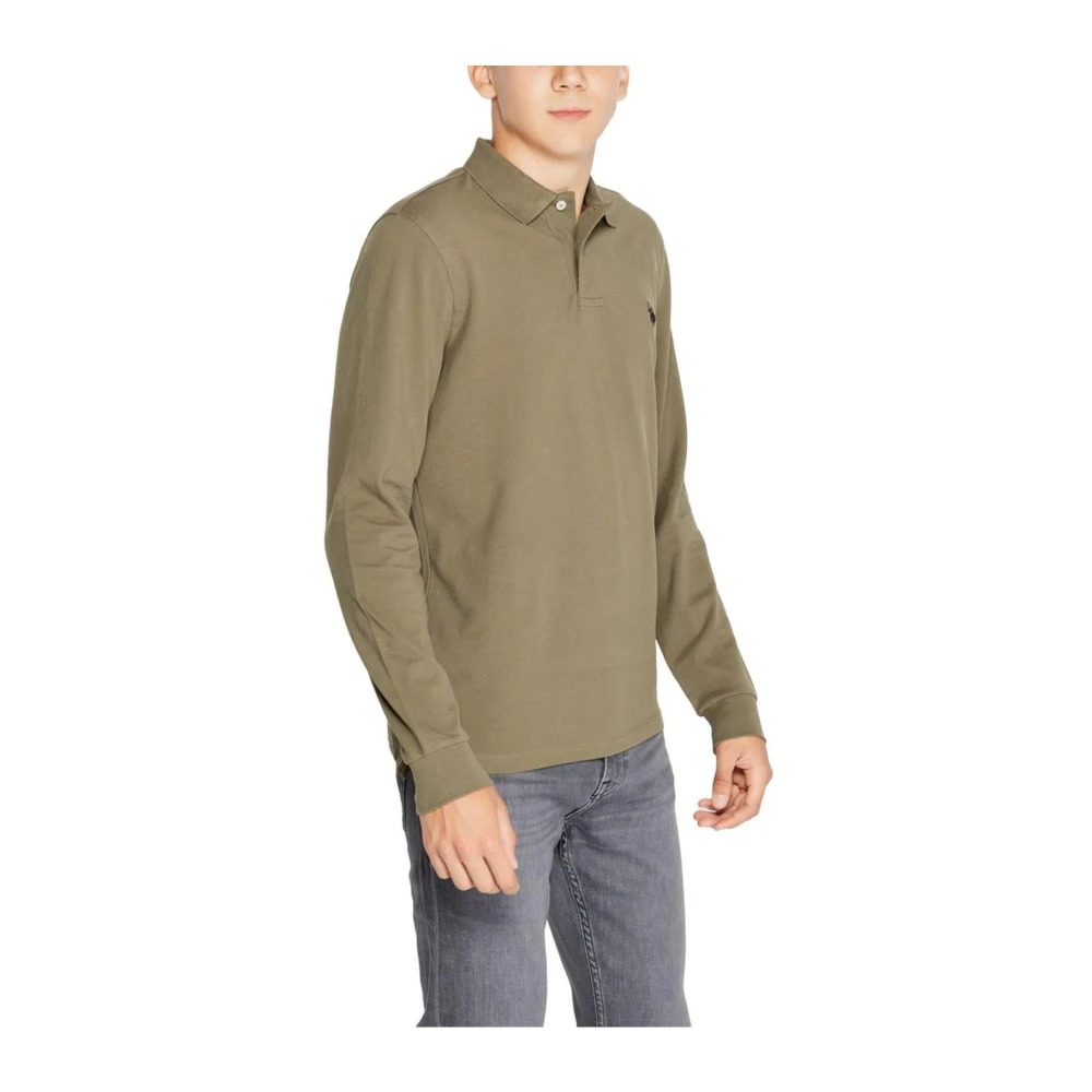 U.s. Polo Assn. Groene Polo T-shirt Katoen Herfst Winter Collectie Green Heren
