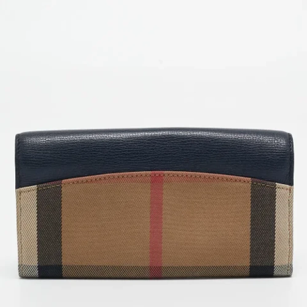 Burberry Vintage Pre-owned Canvas wallets Blue Dames