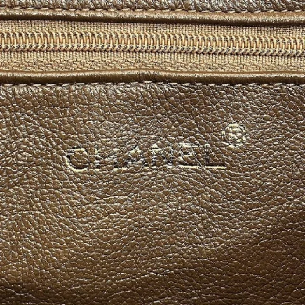 Chanel Vintage Pre-owned Leather chanel-bags Beige Dames