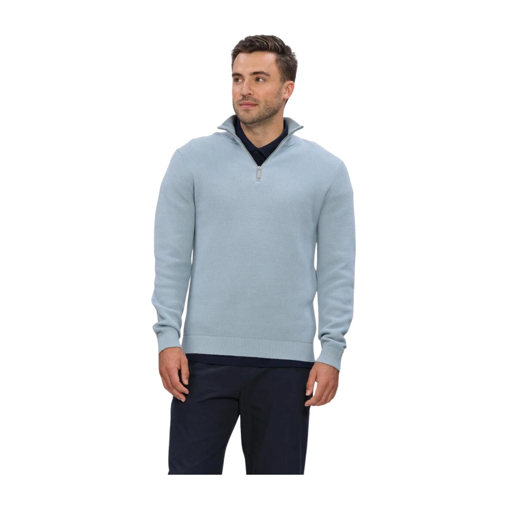 SELECTED MEN Herren Slhdane Ls Knit Structure Half Zip Noos - Bild 4