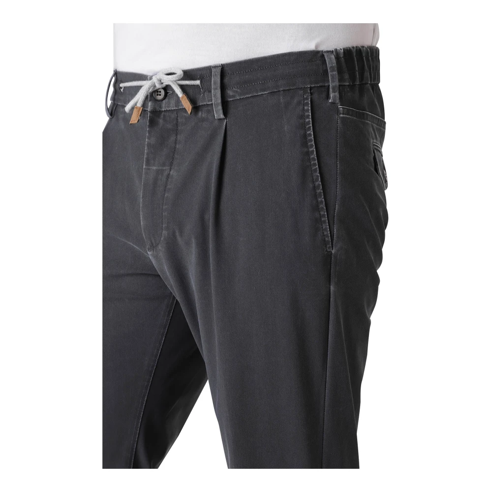 Eleventy Stretch Jogger Broek met Koord Blue Heren