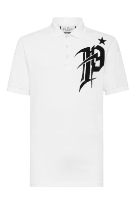 Slim Fit Polo Shirt SS Gothic Plein med Kristaller