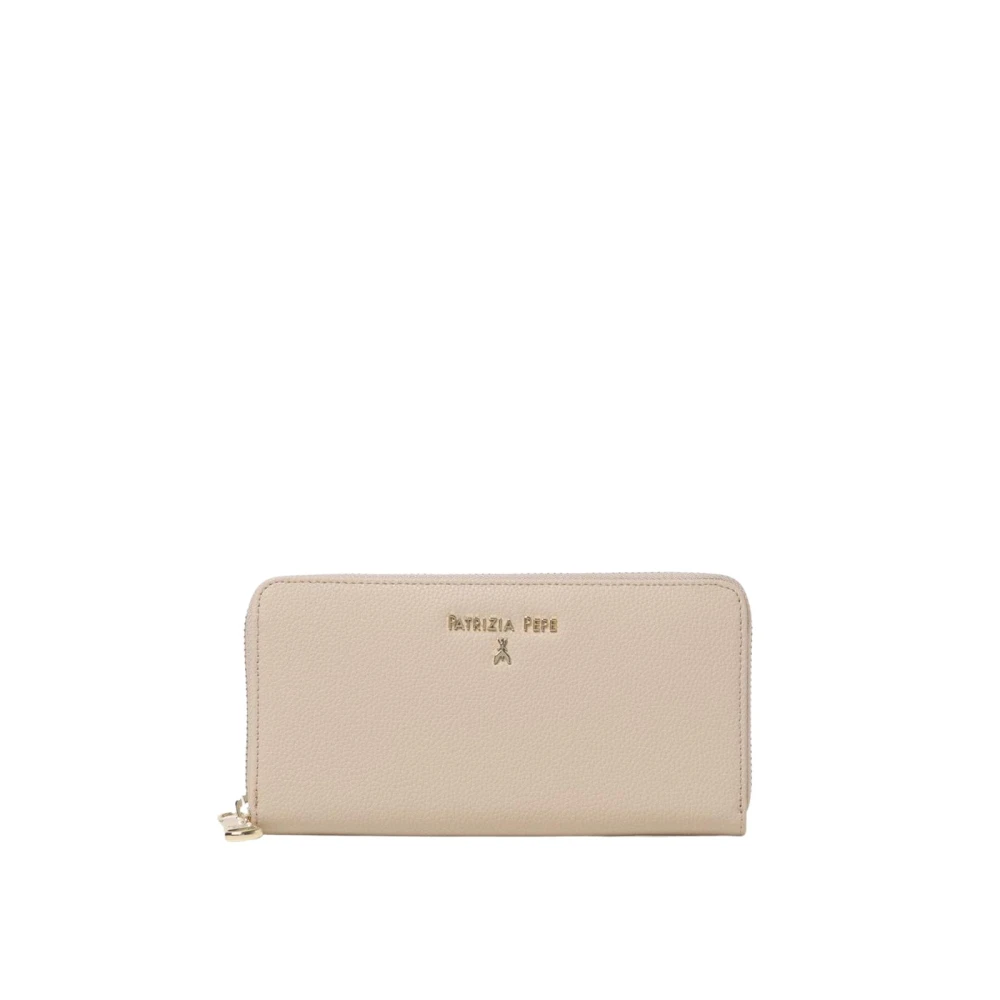 Patrizia Pepe Donna Beige Portafoglio Zip-Around Elegante