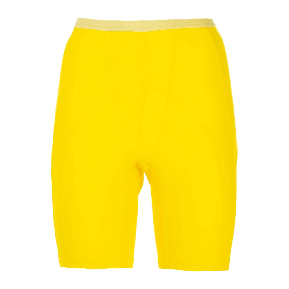 Pinko Sportieve Gele Shorts Outlet Prijs Yellow Dames