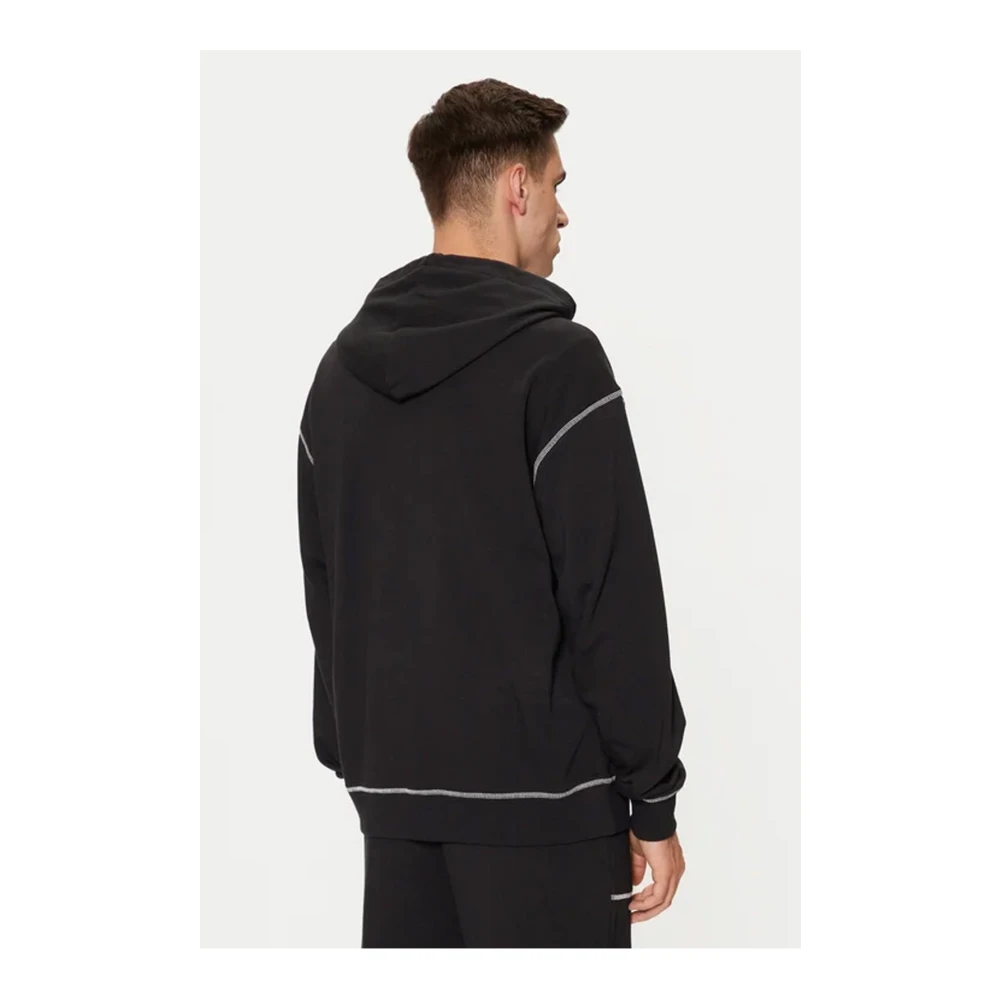 Guess Hoodie met rits Zwart Regular Fit Black Heren