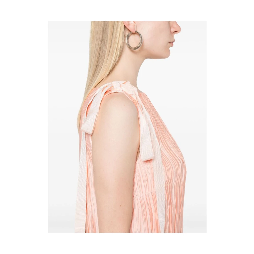 Anna October Perzikroze Boothals Jurk Pink Dames