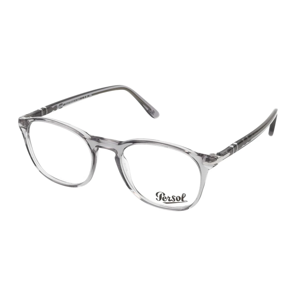 Persol Men's Gray Glasses,, Stylish Eyeglasses Medium