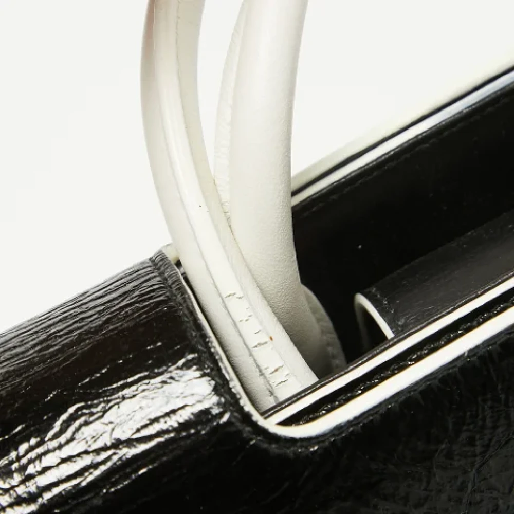 Dior Vintage Pre-owned Leather handbags Black Dames