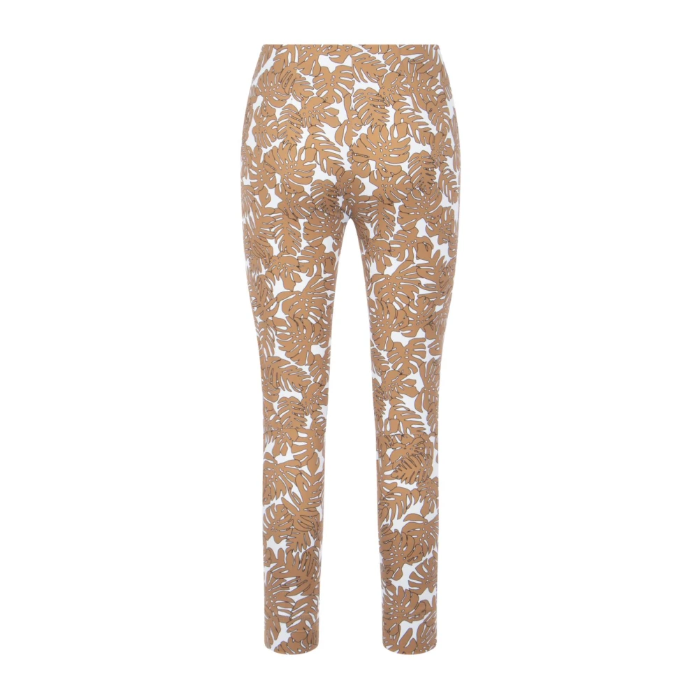 Seductive Sabrina Hawaïaanse Bladprint Beige Dames