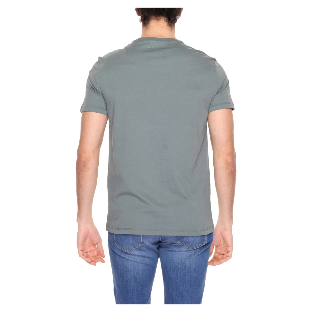 Armani Exchange Heren Katoen Lente Zomer T-Shirt Green Heren