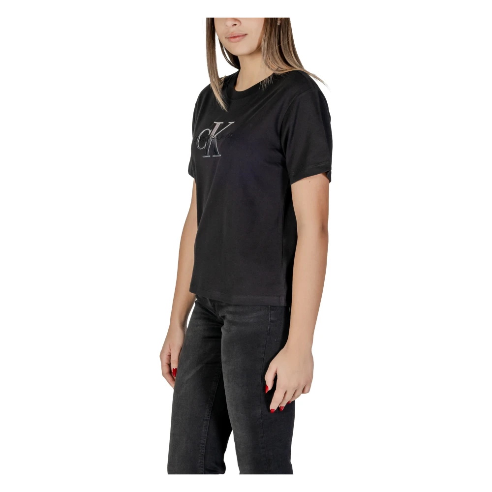 Calvin Klein Jeans Korte Mouw Katoenen T-shirt Collectie Black Dames