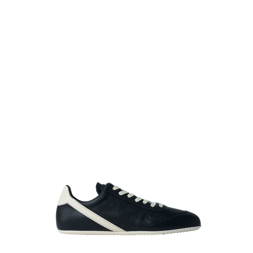 Rick Owens Leren Low-Top Sneakers Heren Schoenen Zwart