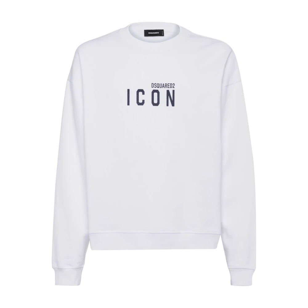 Dsquared2 Witte Sweatshirt Stijlvol Logo Print White Heren