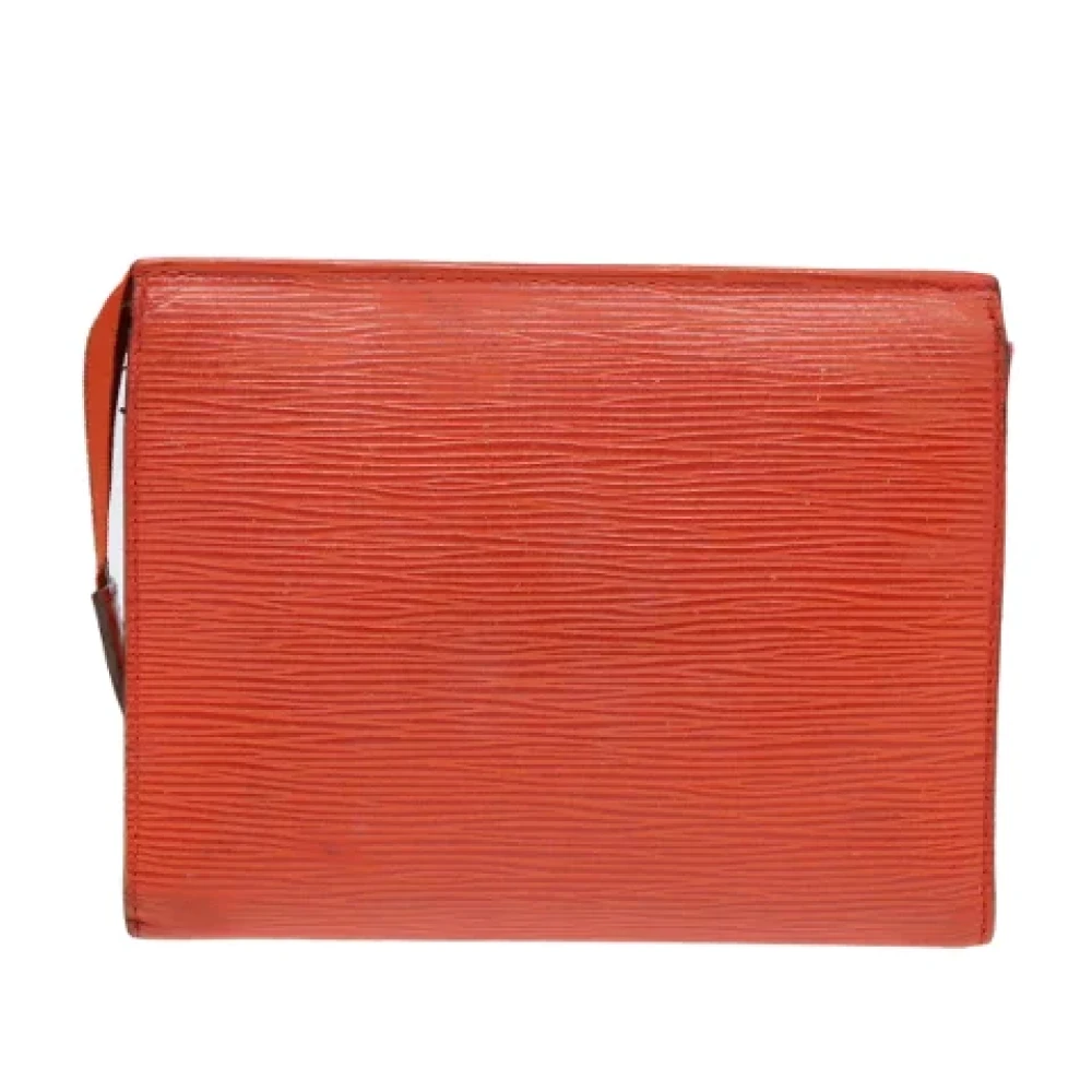Louis Vuitton Vintage Pre-owned Leather clutches Orange Dames