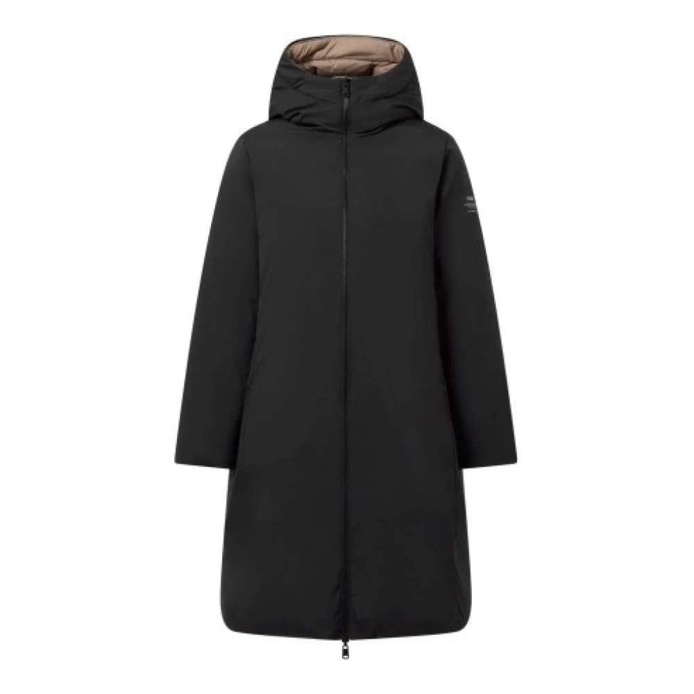 Ecoalf Omkeerbare Baru Zwarte Winterjas Black Dames