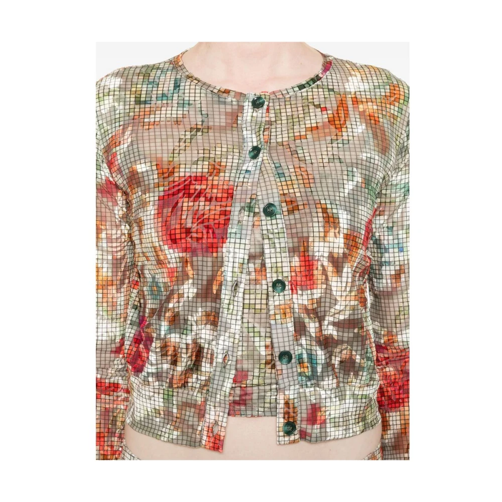 Siedrés Mosgroene Knopen Trui Multicolor Dames