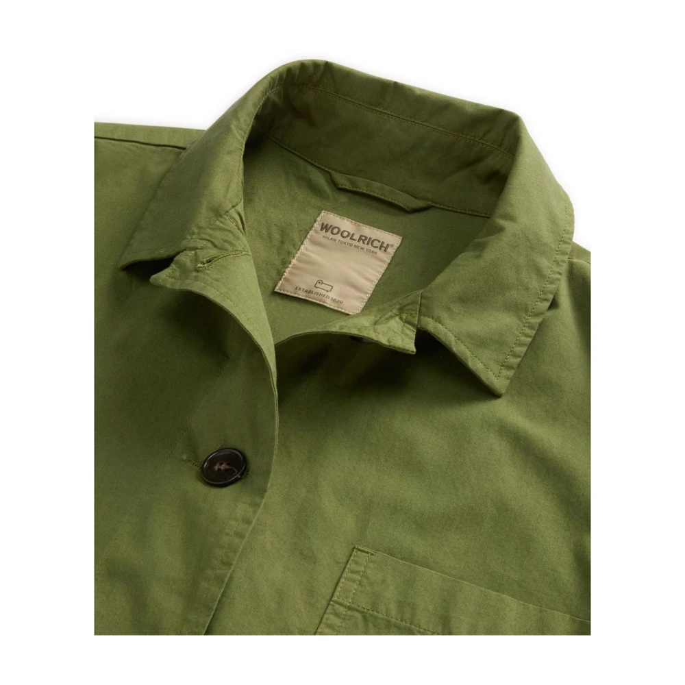 Woolrich Groene Knoopjas met Borstzak Green Dames
