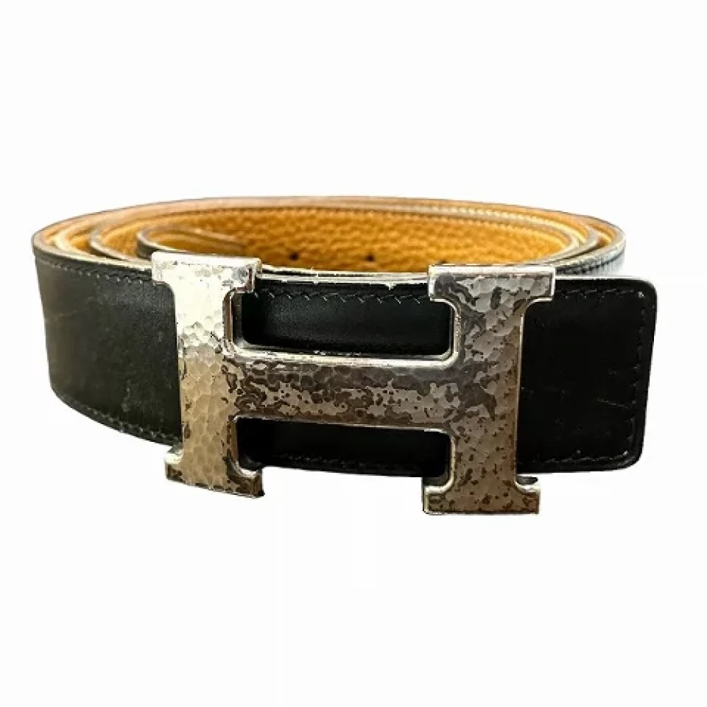 Hermès Vintage Pre-owned Leather belts Black Heren