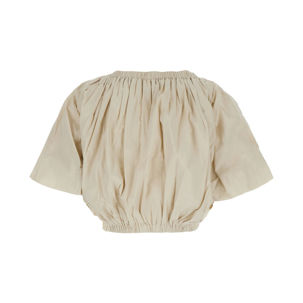 Isabel Marant Étoile Witte Crop Top met Gathering White Dames