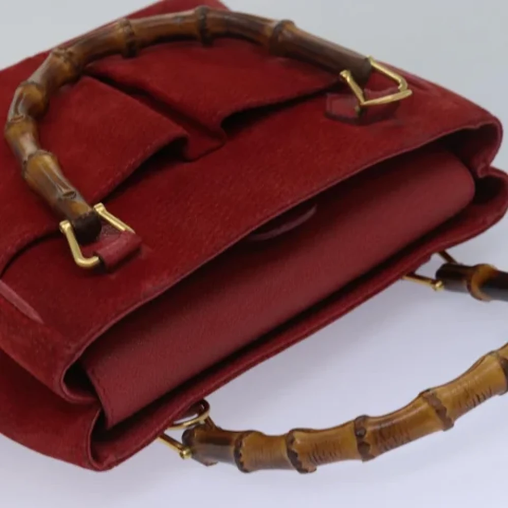 Gucci Vintage Pre-owned Suede gucci-bags Red Dames
