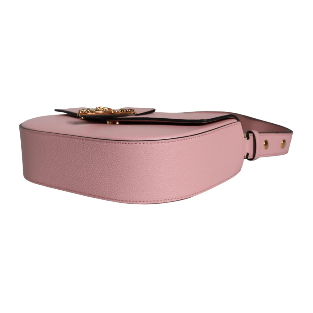 Versace Leren Crossbody Schoudertas Roze Zwart Pink Dames