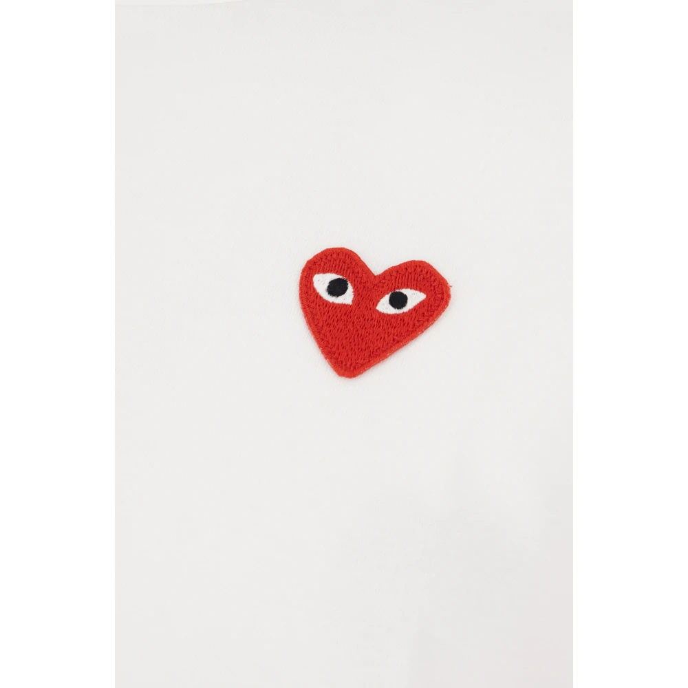 Comme des Garçons Play Casual Katoenen T-Shirt voor Mannen White Heren