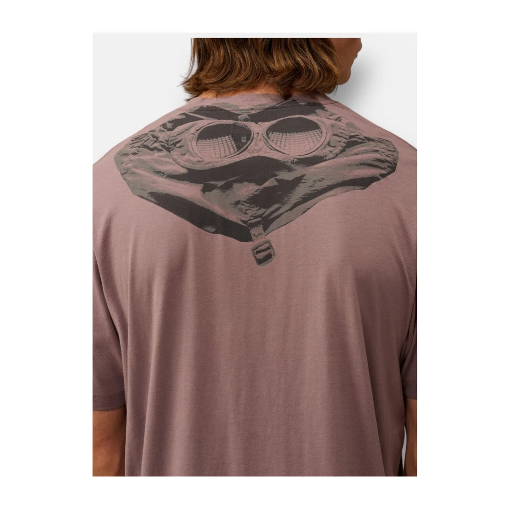 C.P. Company Goggle Hood Grafisch T-shirt Paars Purple Heren