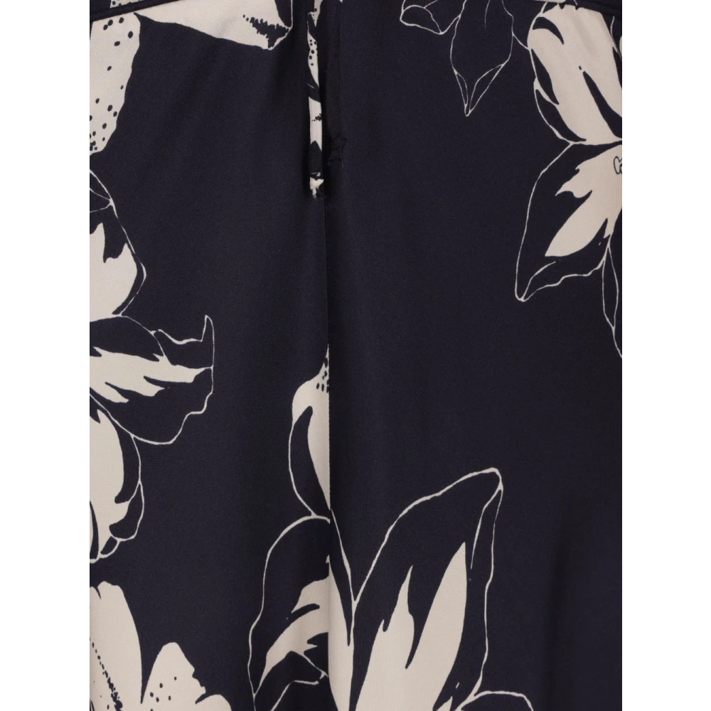 Raquel Diniz Blauwe Bloemen Lange Zijden Jurk Blue Dames