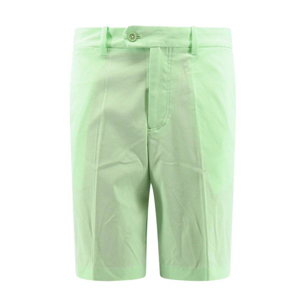 J.LINDEBERG Technische stof Bermuda shorts met logo print Green Heren
