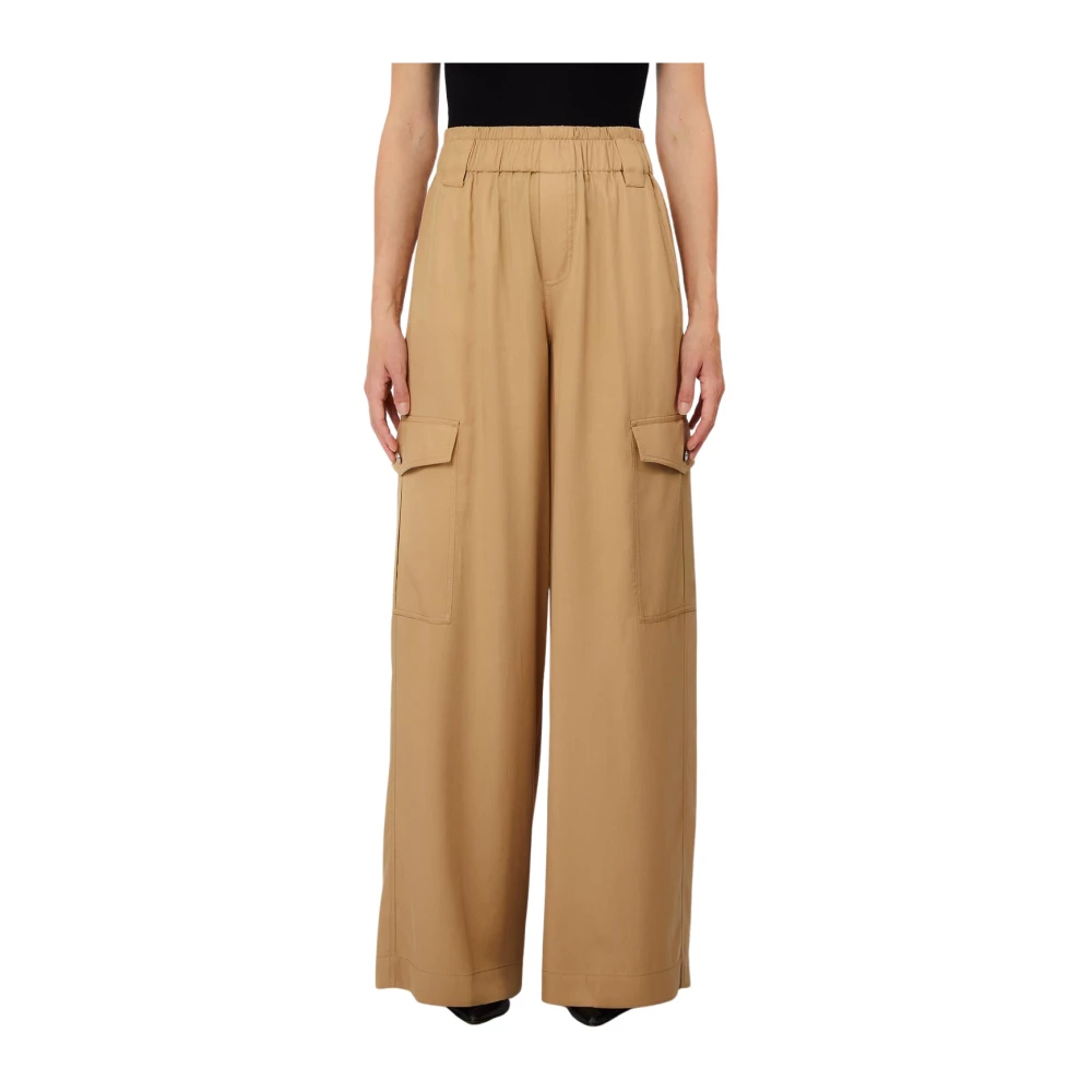 Liu Jo Kvinno Beige Byxor Dam, M, Pant Tasconi H.w.
