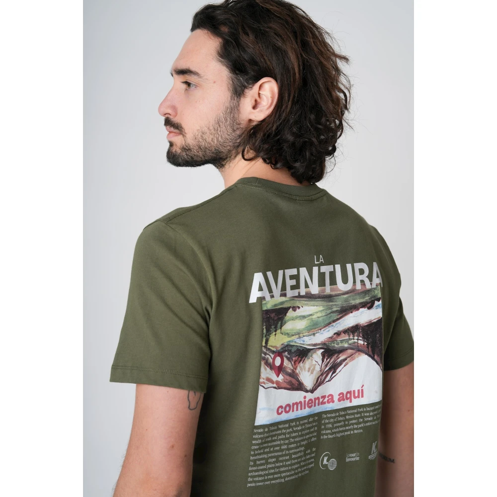 Kultivate Groene Positiviteit Grafisch T-Shirt Green Heren