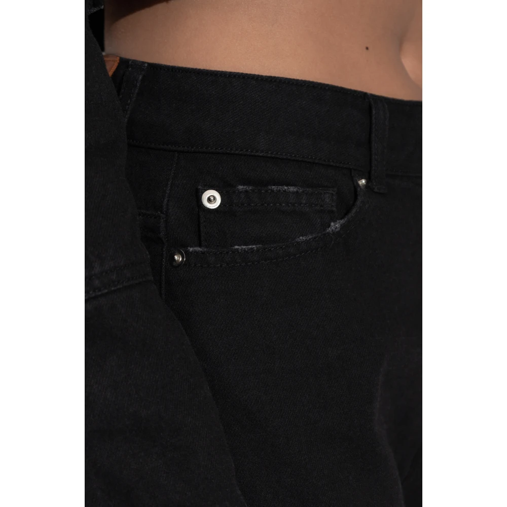 Halfboy Jeans met toelopende pijpen Black Dames