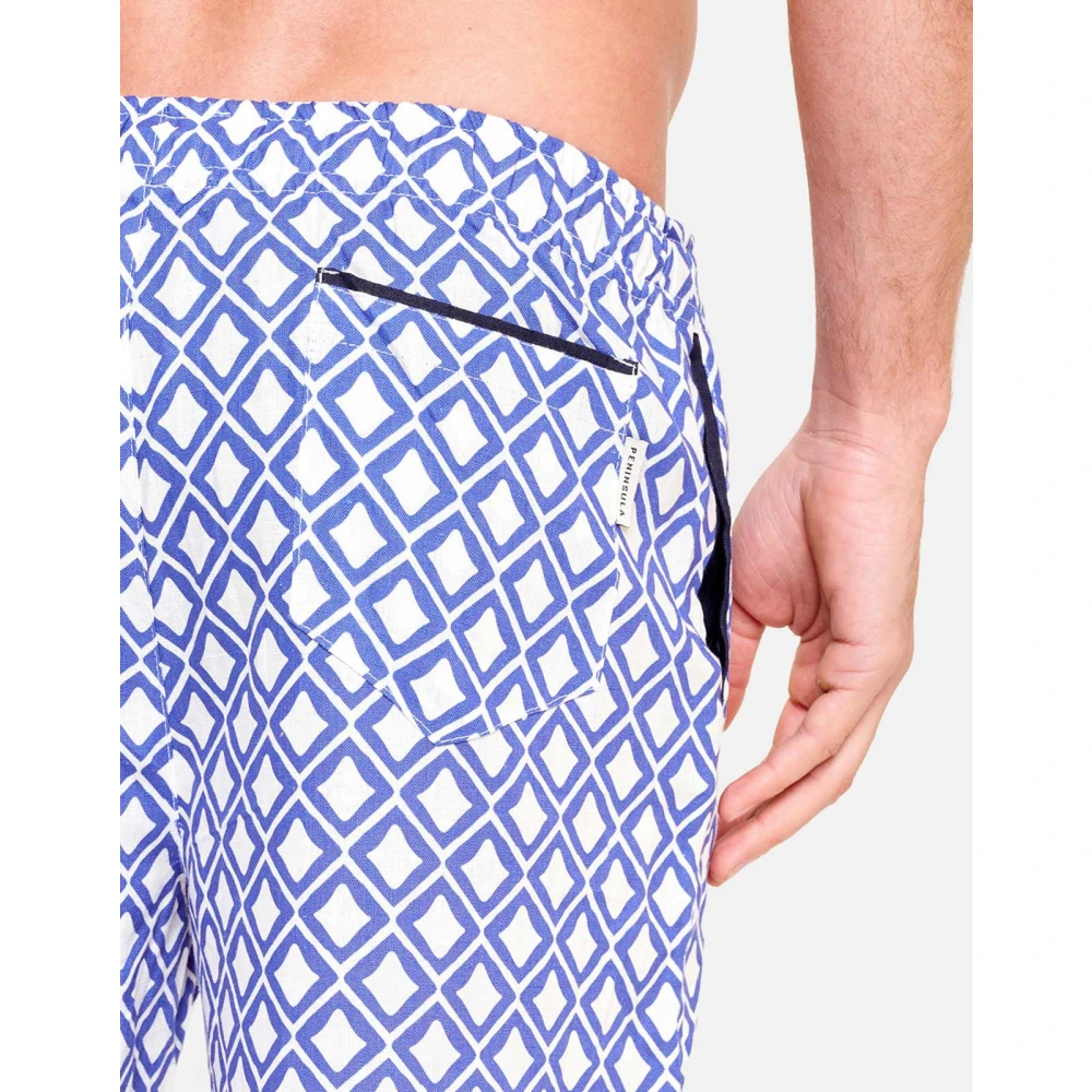 Peninsula Klassieke en Verfijnde Linnen Pantalaccio Blue Heren