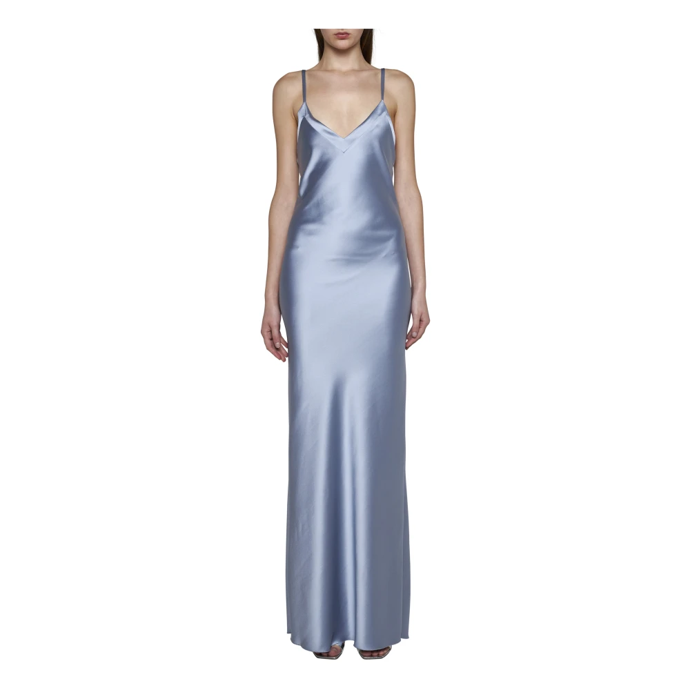 Blanca Vita Elegante Jurken met Schuine Zoom Blue Dames