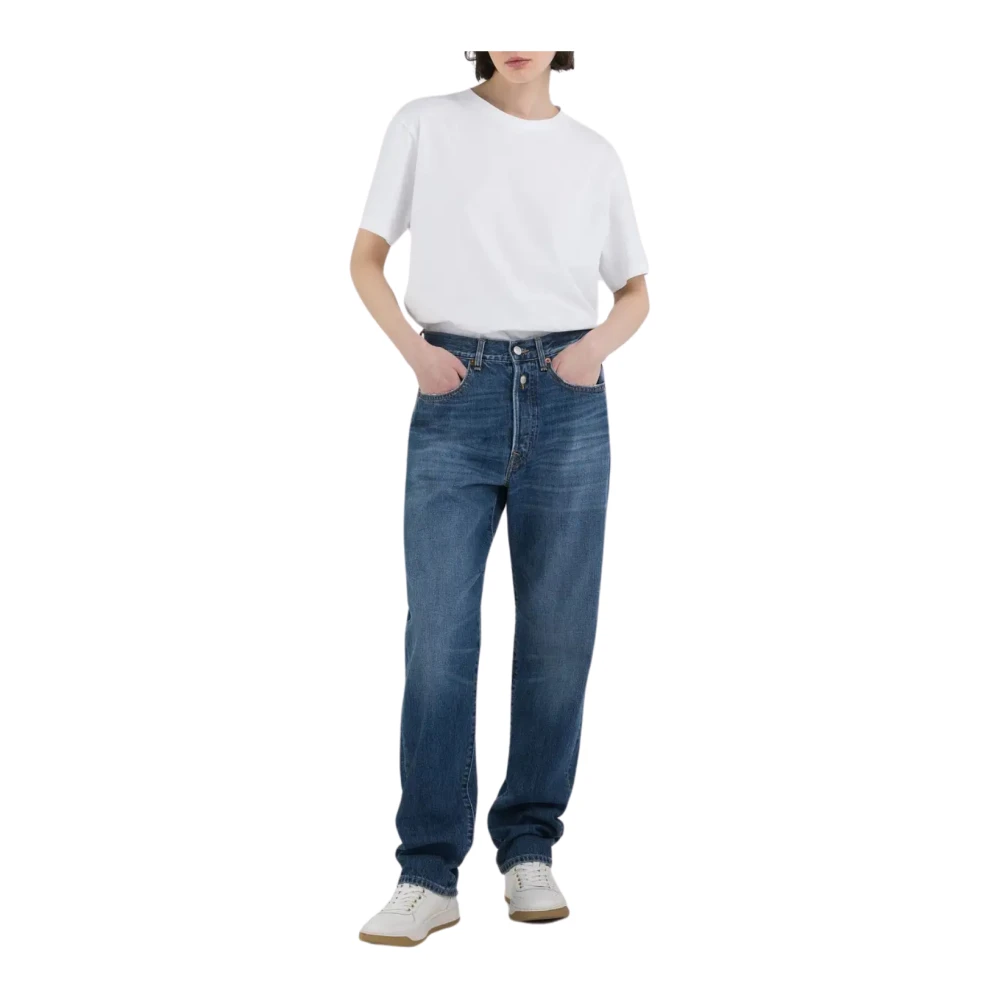 Replay Straight Jeans Blue Dames