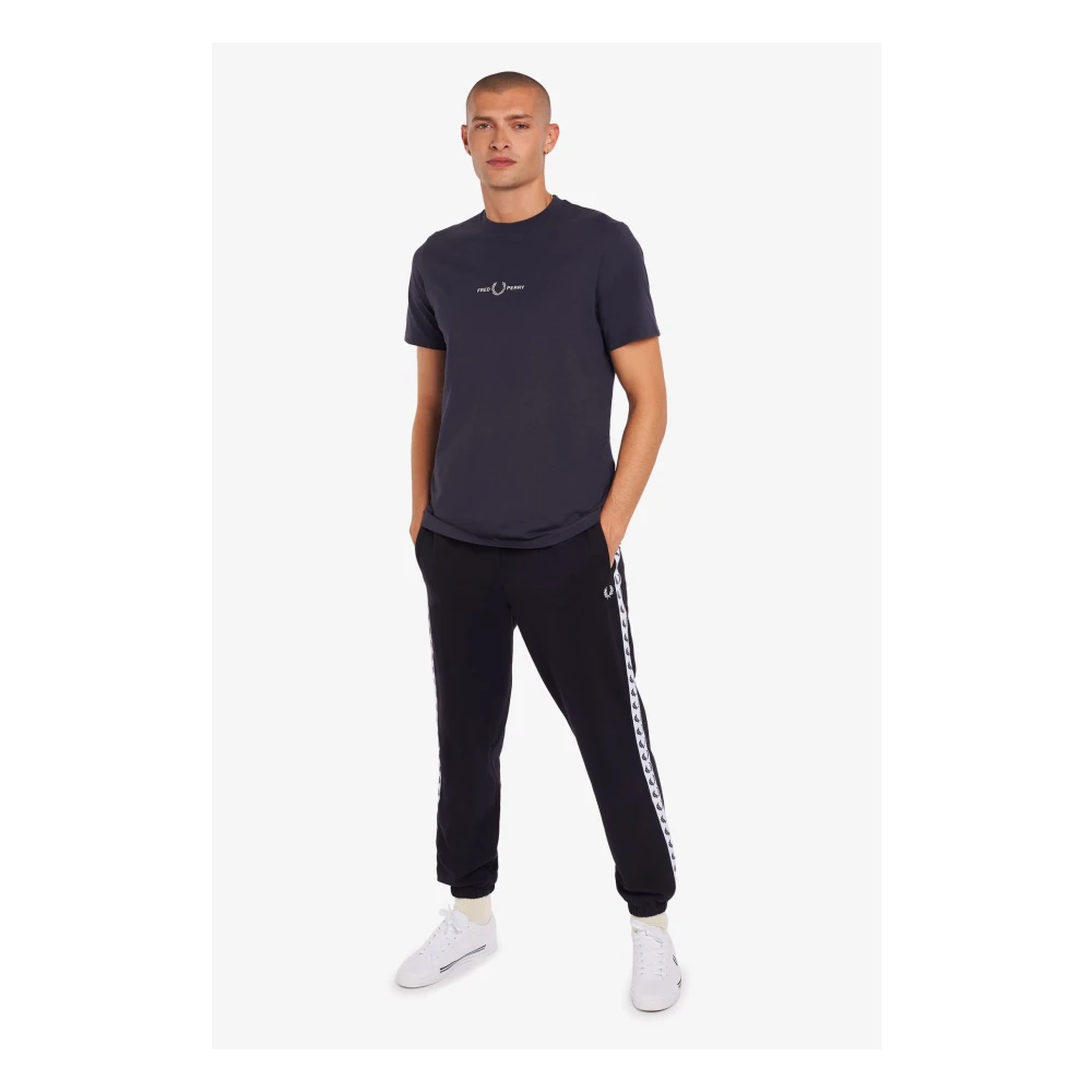 Fred Perry Geborduurd Logo T-Shirt Donker Grafiet Gray Heren