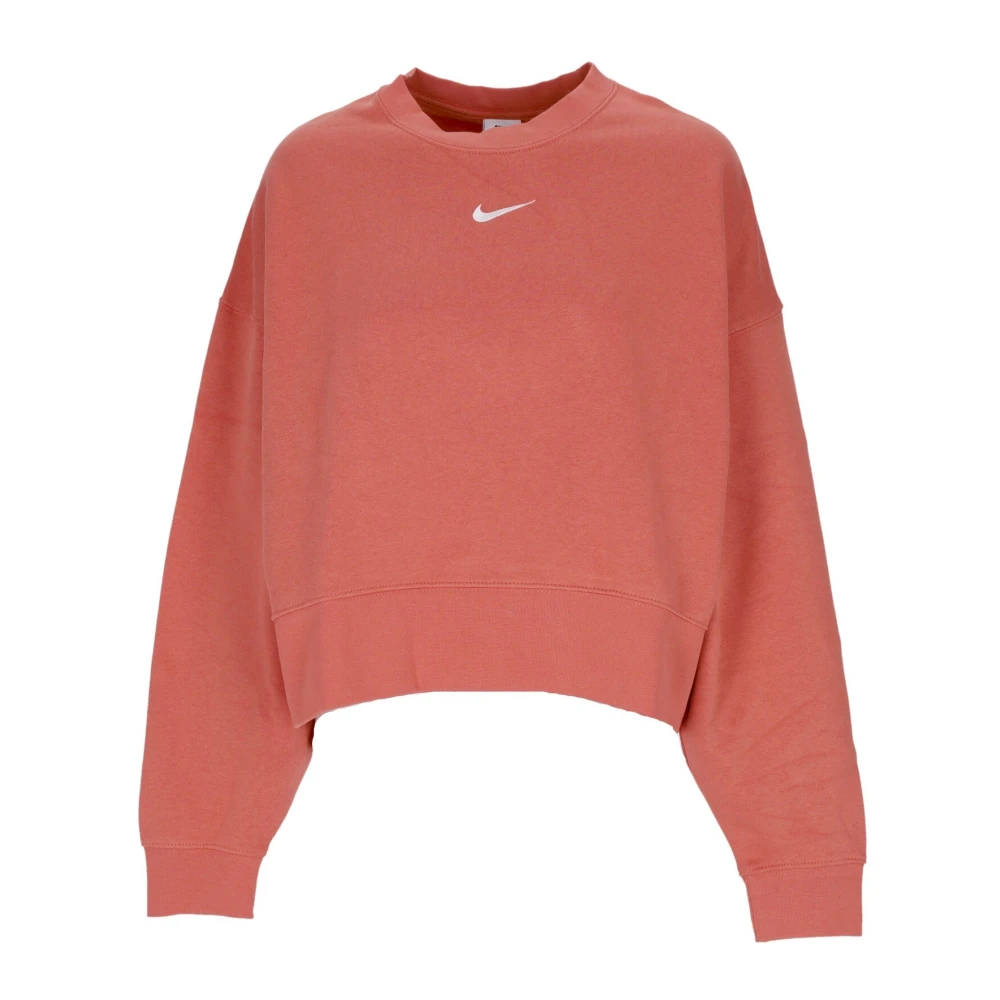 Nike Essentials Collection Crewneck Fleece Oversize Sweatshirt Brown, Dam