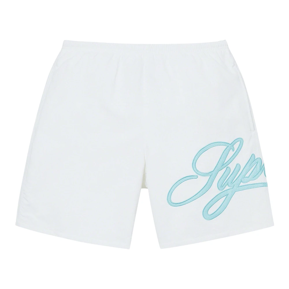 Supreme Mesh Script Zwemshort Wit White Heren