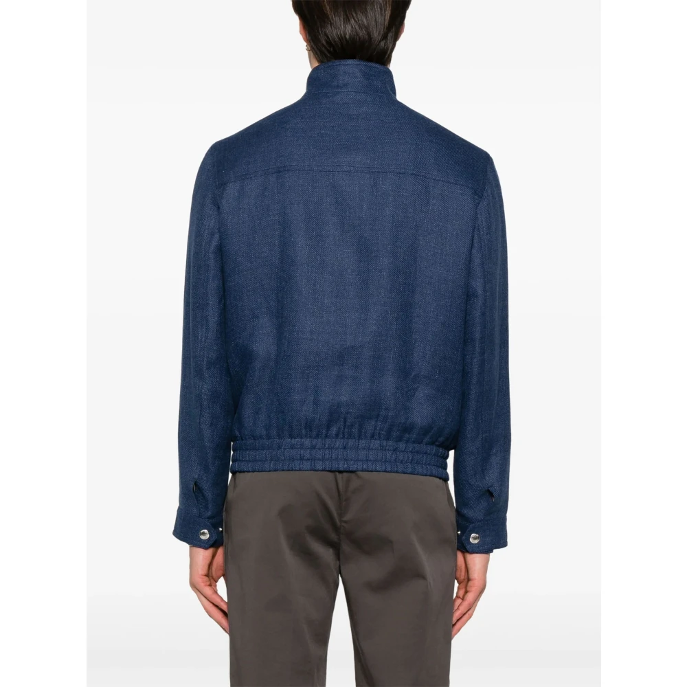 BRUNELLO CUCINELLI Blauwe Jas voor Mannen Blue Heren