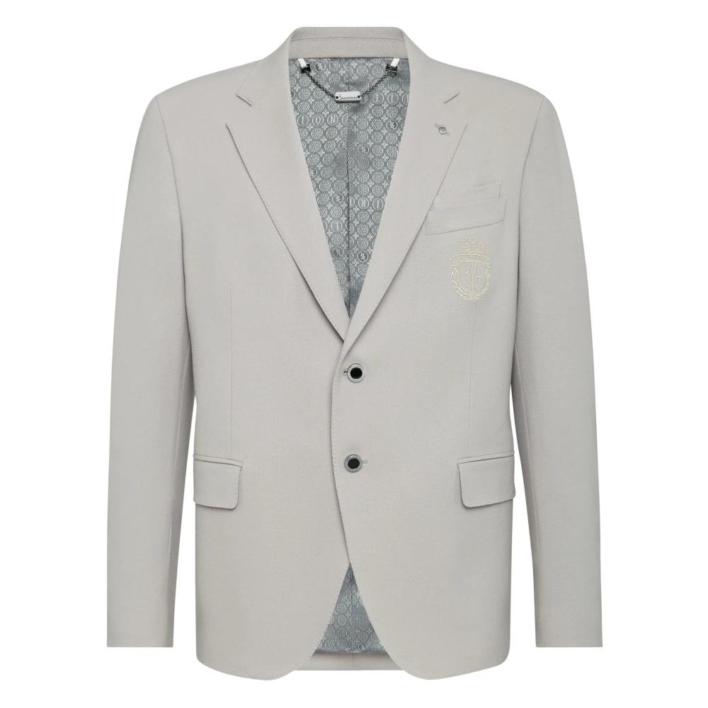 Billionaire Uomo Beige Giacca In Crêpe Di Lana Stretch